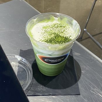 Commons Cafe - cream top matcha latte unsweetened - Coffee & Tea Near Me - Irvine, California