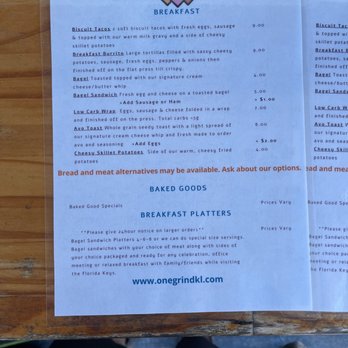 One Grind - Menu - Coffee & Tea Near Me - Key Largo, Florida One Grind - Menu - Coffee & Tea Near Me - Key Largo, Florida
