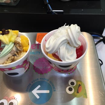 sweetFrog Premium Frozen Yogurt - Our yogurt concoctions (mine is on the right) - Ice Cream & Frozen Yogurt Near Me - Lanham, Maryland