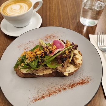 Palate Kitchen - I think it was Mushroom Toast and Almond Latte - Coffee & Tea Near Me - Vancouver, British Columbia Palate Kitchen - I think it was Mushroom Toast and Almond Latte - Coffee & Tea Near Me - Vancouver, British Columbia