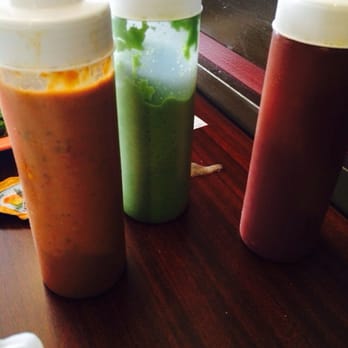 Troy - Yummy sauces (far right is ketchup). - Greek Near Me - Alameda, California
