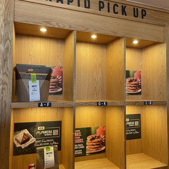 Panera Bread - Rapid pickup shelves, just look for your order grouped by first letter of your last name. - Sandwiches Near Me - Richardson, Texas
