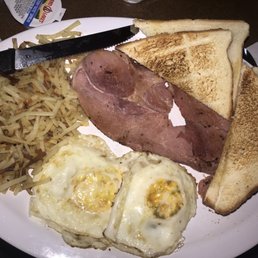 2 eggs and country ham breakfast $8.00