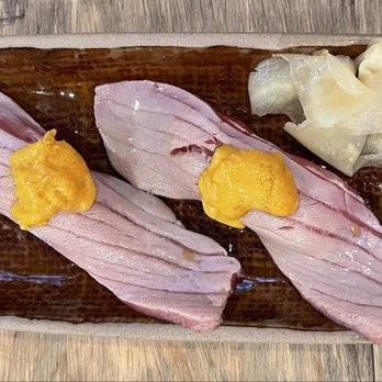 Shinkai Sushi - Toro with uni nigiri - Sushi Bars Near Me - Dublin, California