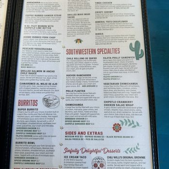 Chili Willi's Tex-Mex Grill - Menu - Tex-Mex Near Me - Cornelius, North Carolina Chili Willi's Tex-Mex Grill - Menu - Tex-Mex Near Me - Cornelius, North Carolina