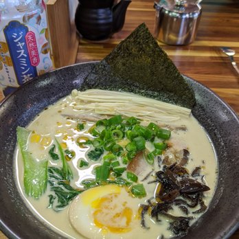 Miso Ramen Bar - Tonkotsu ramen and Jasmine tea. - Ramen Near Me - Cary, North Carolina