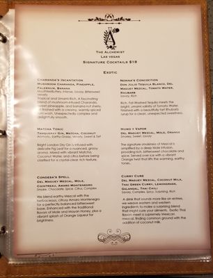 Menu photo 7 Alchemist Bar and Restaurant Las Vegas, NV Menu photo 7 Alchemist Bar and Restaurant Las Vegas, NV