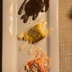 Bar Harbor Cheesecake - -chocolate espresso brûlée -Lemon Chiffon -White Chocolate Candy Cane