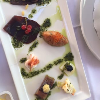 Engebret Café - Amazing appetizer! Crab meat, herring, cod fish, shrimp, salmon, whale and deer tartare. - Scandinavian Near Me - Oslo, 03