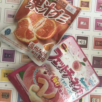 Fugetsu-Do - Bourbon Peach Fettucine Gummy, Meiji Mandarin Gummy - Candy Stores Near Me - Los Angeles, California Fugetsu-Do - Bourbon Peach Fettucine Gummy, Meiji Mandarin Gummy - Candy Stores Near Me - Los Angeles, California
