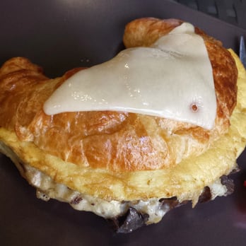 Cafe 906 - Egg & cheese croissant w/ mushrooms. - Cafes Near Me - Orlando, Florida