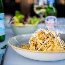 No.10 Restaurant + Bar - Porcini and black truffle pappardelle pasta, hazelnut and pecorino cheese.