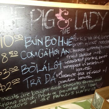 Honolulu Farmers' Market - The Pig and the Lady menu - Farmers Market Near Me - Honolulu, Hawaii