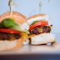 Opal 28 - Opal 28 in house catering - beef sliders with Tillamook Cheddar
