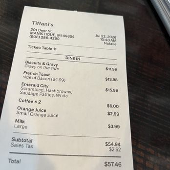Tiffani's Cafe - Well worth the money . Tons of food - Waffles Near Me - Manistique, Michigan Tiffani's Cafe - Well worth the money . Tons of food - Waffles Near Me - Manistique, Michigan