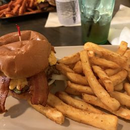 Cheeseburger with Pimento Cheese and fries Cheese Burger Cheeseburger with Pimento Cheese and fries Cheese Burger