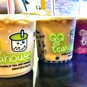 QQ Teahouse - regular milk tea, coffee milk tea with egg pudding & boba, strawberry black tea with lychee jelly - Taiwanese Near Me - Plano, Texas QQ Teahouse - regular milk tea, coffee milk tea with egg pudding & boba, strawberry black tea with lychee jelly - Taiwanese Near Me - Plano, Texas