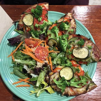 The Grain Cafe - Roasted Veggie Pizza - Vegan Near Me - Long Beach, California