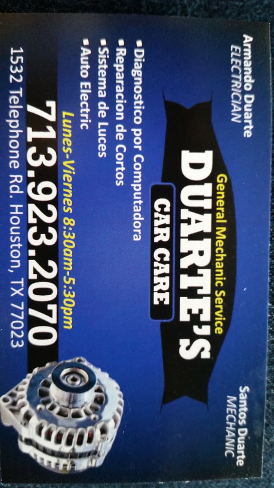 DUARTE’S CAR CARE Updated July 2024 1532 Telephone Rd, Houston