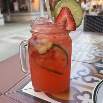 Havana 1957 - Strawberry cucumber lemonade - Cuban Near Me - Miami Beach, Florida Havana 1957 - Strawberry cucumber lemonade - Cuban Near Me - Miami Beach, Florida