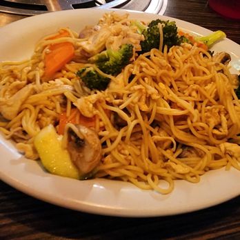 Takumi Restaurant - Chicken & fried noodles. Very flavorless per dining partner. - Sushi Bars Near Me - Albuquerque, New Mexico