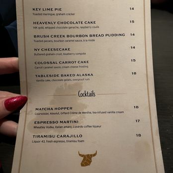 Dean's Steak & Seafood Indianapolis - Dessert menu - Seafood Near Me - Indianapolis, Indiana