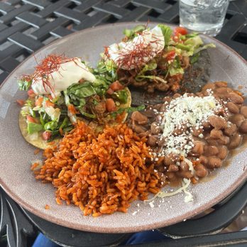 Casa Chimayo Restaurante - Brisket tostada - New Mexican Cuisine Near Me - Santa Fe, New Mexico