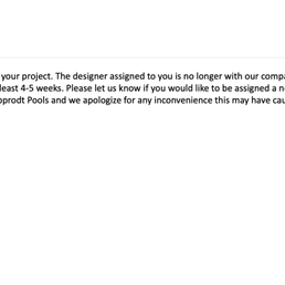 Form letter informing us that they don't want our business.