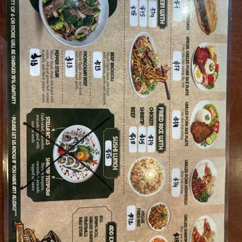 Monkey's Hem - Back of menu - Vietnamese Near Me - Oklahoma City, Oklahoma