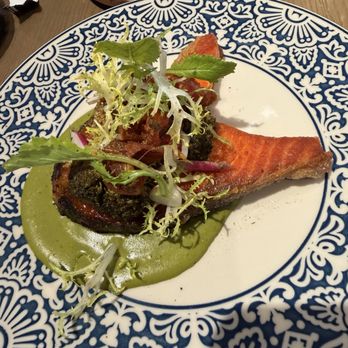 Old Hickory Steakhouse - Salmon (the green sauce was terrible) - Steakhouses Near Me - Chula Vista, California