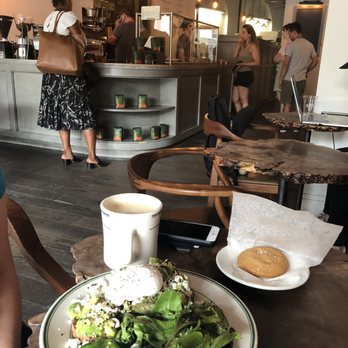Hungry Ghost - Live edge cedar tables, filament bulbs, coffee bar,  toast, & salted peanut butter cookie - Coffee & Tea Near Me - Brooklyn, New York