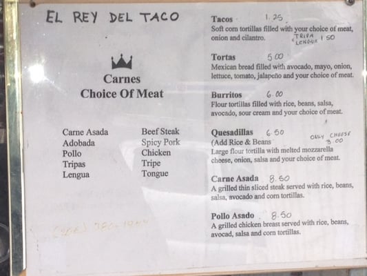 Menu photo 2 El Rey Del Taco Seattle, WA Menu photo 2 El Rey Del Taco Seattle, WA