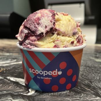Scooped by Demetres - Blueberry Lemon Single Scoop - Ice Cream & Frozen Yogurt Near Me - Toronto, Ontario Scooped by Demetres - Blueberry Lemon Single Scoop - Ice Cream & Frozen Yogurt Near Me - Toronto, Ontario