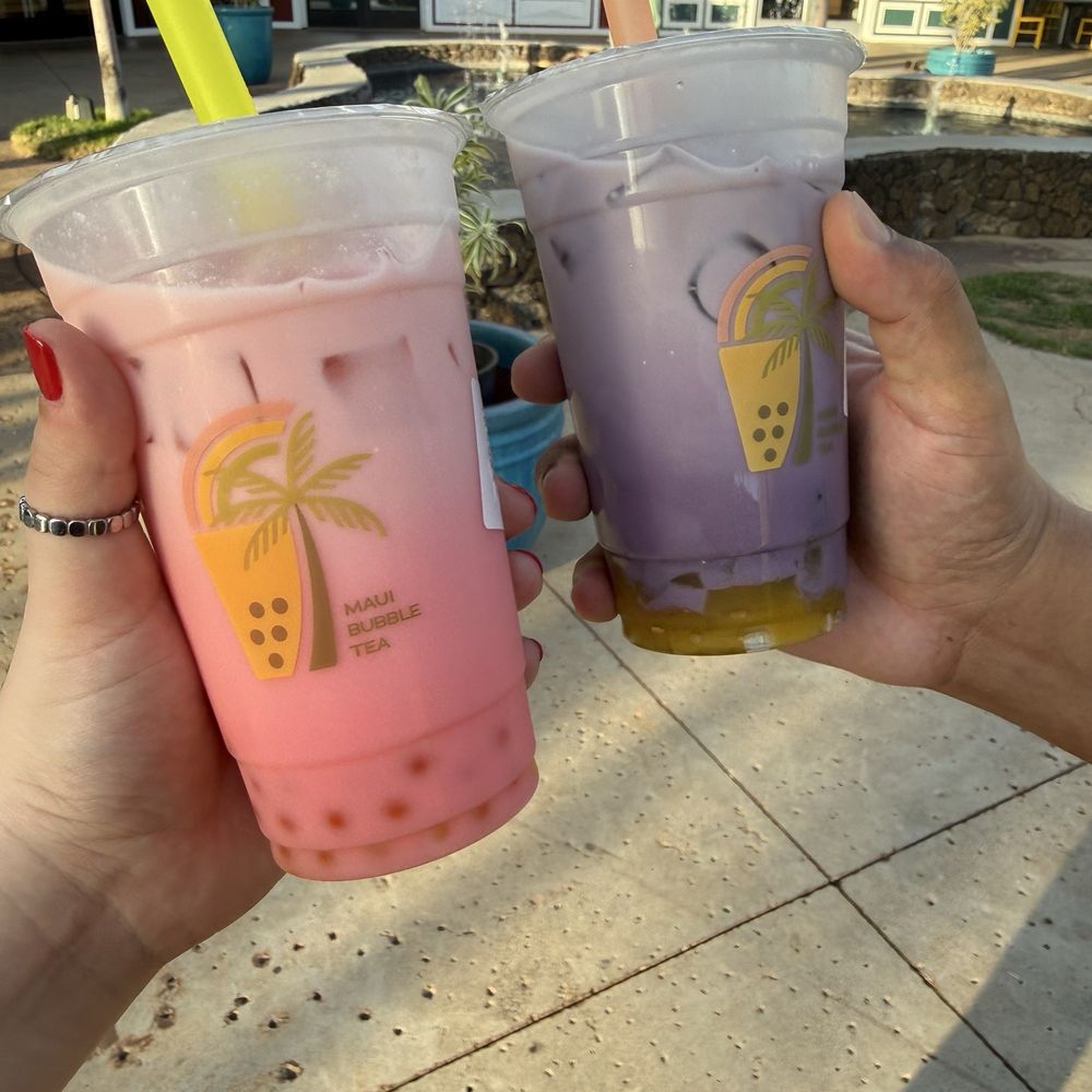 Maui Bubble Tea - Strawberry milk tea and taro milk tea - Bubble Tea Near Me - Lahaina, Hawaii Maui Bubble Tea - Strawberry milk tea and taro milk tea - Bubble Tea Near Me - Lahaina, Hawaii