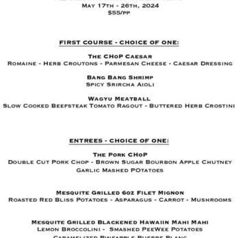 CHoP Chandler - Restaurant week menu - Steakhouses Near Me - Chandler, Arizona CHoP Chandler - Restaurant week menu - Steakhouses Near Me - Chandler, Arizona