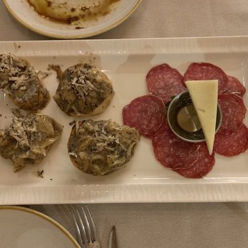 Trattoria dall'Oste - Mushroom crustini with white truffle - Trattorie Near Me - Florence, FI Trattoria dall'Oste - Mushroom crustini with white truffle - Trattorie Near Me - Florence, FI