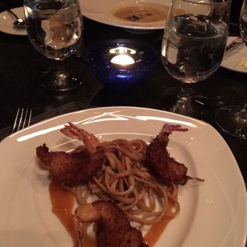Raven & the Peach - Coco shrimp app with butternut squash bisque in back. - Venues & Event Spaces Near Me - Fair Haven, New Jersey Raven & the Peach - Coco shrimp app with butternut squash bisque in back. - Venues & Event Spaces Near Me - Fair Haven, New Jersey