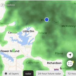 ​​ Baylor Scott & White Primary Care Prosper - Again, closer to where I needed to be and the rain was moving! The blue is where the practice is and I live in Frisco where it's dark green!