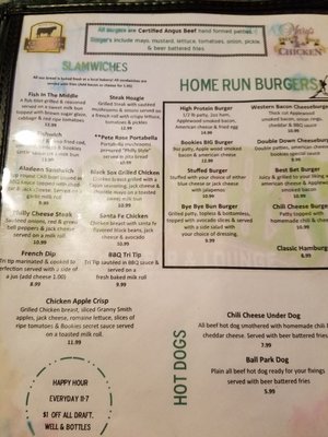 Menu photo 7 Bookies Modesto, CA