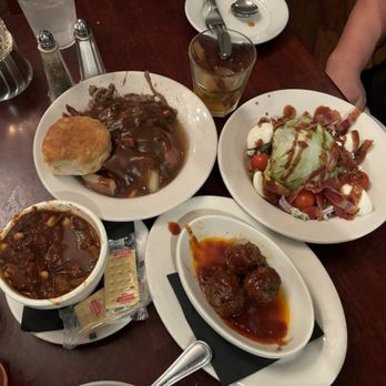 The Old Talbott Tavern - Everything we had for dinner. Total bill (with 2 cocktails) is $79. Not bad price - Bars Near Me - Bardstown, Kentucky