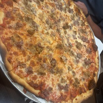 John & Maria's Pizzeria - Large pie with sausage - Pizza Near Me - East Haven, Connecticut John & Maria's Pizzeria - Large pie with sausage - Pizza Near Me - East Haven, Connecticut