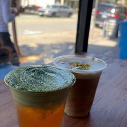 Tokyo Fog and Pistachio butter latte Tokyo Fog and Pistachio butter latte