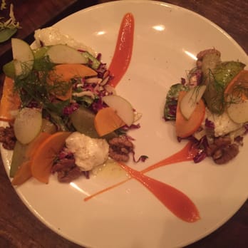 The Lark - Smoked persimmon & burata - New American Near Me - Santa Barbara, California The Lark - Smoked persimmon & burata - New American Near Me - Santa Barbara, California