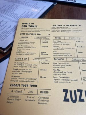 Menu photo 1 ZuZu Napa, CA Menu photo 1 ZuZu Napa, CA