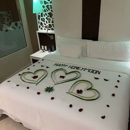 Room decorated for our honeymoon