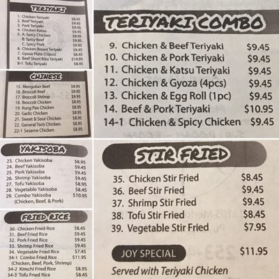 Menu photo 3 Joy Teriyaki Puyallup, WA Menu photo 3 Joy Teriyaki Puyallup, WA