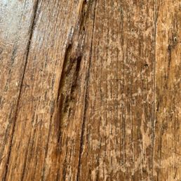 Before pic 1: cracked flooring