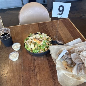 Purgatory Pizza - Empty plates! Caesar salad and stout! - Pizza Near Me - Los Angeles, California Purgatory Pizza - Empty plates! Caesar salad and stout! - Pizza Near Me - Los Angeles, California
