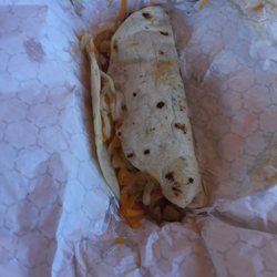 Teresa's Tamales - Bean chicharron burrito with green chili