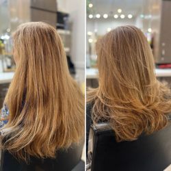 Mirela's Spa & Salon - Medium layered haircut and blowout